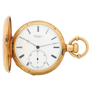 Danish/Swiss yellow gold keyless lever pocket watch Circa 1867