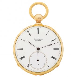 Fine Danish/Swiss gold chronometer key-wound pocket watch Circa 1870