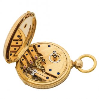 Fine Danish/Swiss gold chronometer key-wound pocket watch Circa 1870