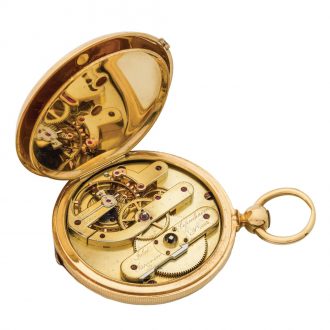 Danish/Swiss gold pocket watch with detent escapement Circa 1854