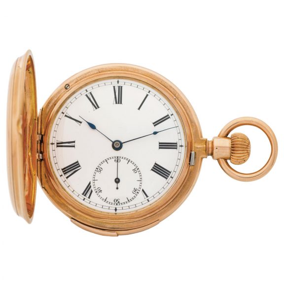 Swiss gold five-minute repeating pocket watch Circa 1872