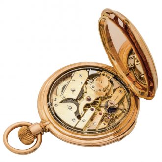 Swiss gold five-minute repeating pocket watch Circa 1872