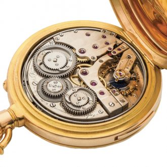 Danish/Swiss gold grande-petite sonnerie clockwatch Circa 1868