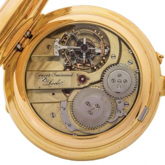 Important Swiss gold tourbillon chronometer pocket watch Circa 1867