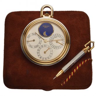 Swiss gold watch with perpetual calendar and moonphases Circa 1980 Swiss gold watch with perpetual calendar and moonphases Circa 1980