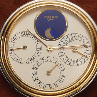 Swiss gold watch with perpetual calendar and moonphases Circa 1980 Swiss gold watch with perpetual calendar and moonphases Circa 1980