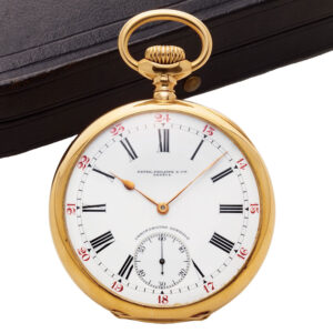 Large Swiss 18K gold Chronometro Gondolo pocket watch Circa 1907