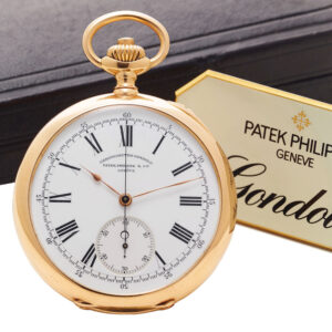 Swiss gold Chronometro Gondolo with chronograph Circa 1906