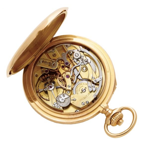 Swiss gold Chronometro Gondolo with chronograph Circa 1906 Swiss gold Chronometro Gondolo with chronograph Circa 1906
