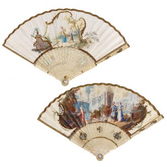 Magnificent English 20 carat fan-shaped pocket watch Circa 1800
