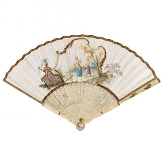Magnificent English 20 carat fan-shaped pocket watch Circa 1800