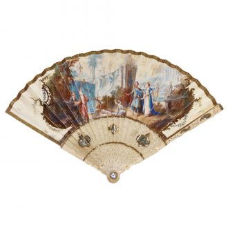 Magnificent English 20 carat fan-shaped pocket watch Circa 1800