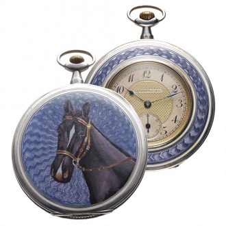 Swiss silver and enamel keyless lever dress watch Circa 1925