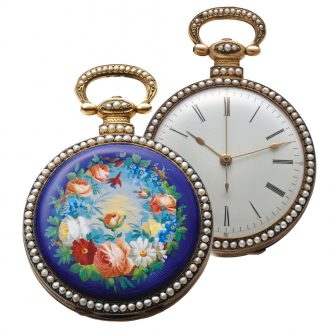 Swiss gilt-brass watch made for the Chinese market Circa 1860