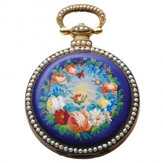 Swiss gilt-brass watch made for the Chinese market Circa 1860