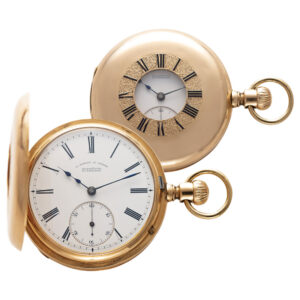 German gold 1st quality half-hunting cased pocket watch Circa 1800