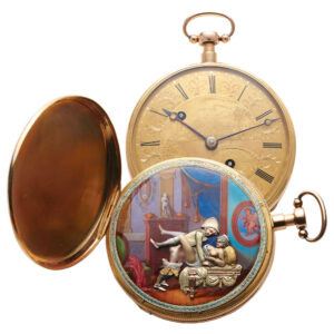 Swiss gold musical repeater with erotic automaton Circa 1840
