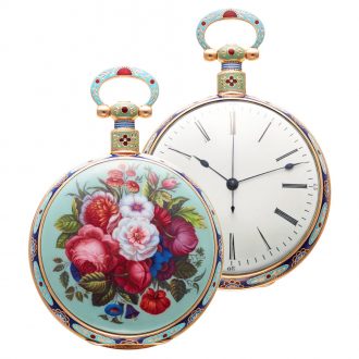 Swiss gold Jacot duplex watch for the Chinese market Circa 1870