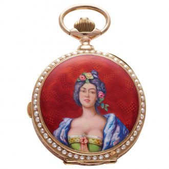 Swiss 14K gold repeater made for the Chinese market Circa 1900
