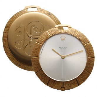 Unusual Swiss 18 carat gold textured dress watch Circa 1965