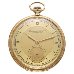 Swiss 14 carat yellow gold open faced pocket watch Circa 1930