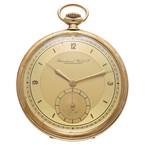 Swiss 14 carat yellow gold open faced pocket watch Circa 1930