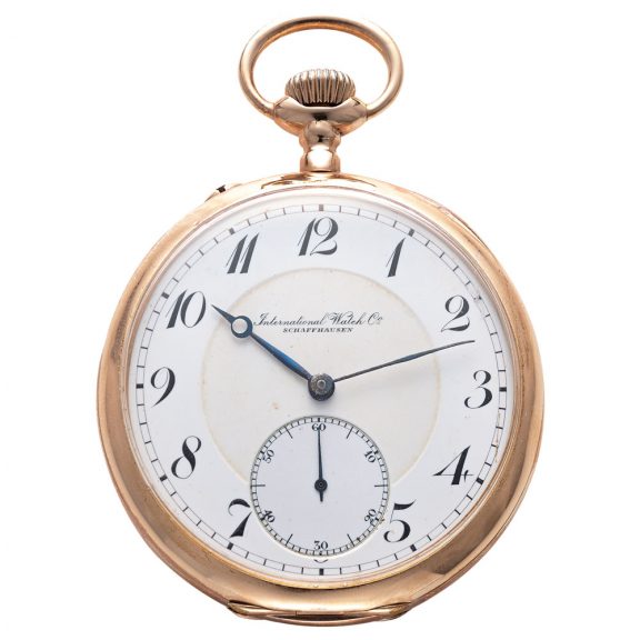 Large Swiss 14 carat pink gold lever pocket watch Circa 1910