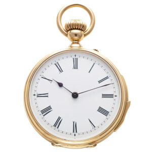 Small Swiss gold quarter repeating pocket watch Circa 1872