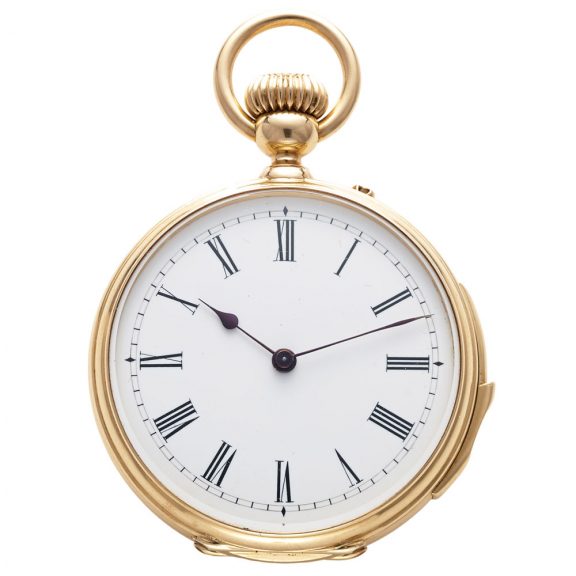 Small Swiss gold quarter repeating pocket watch Circa 1872