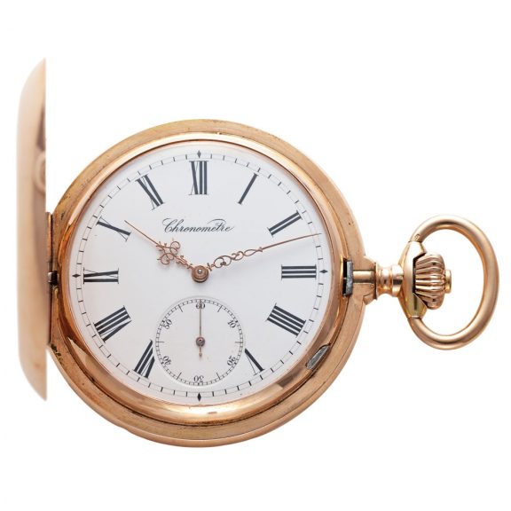 Swiss gold chronometer with pivoted detent escapement Circa 1905