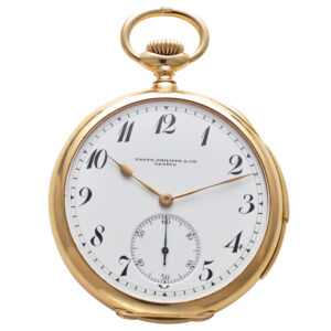 Swiss gold minute repeating lever pocket watch Circa 1912