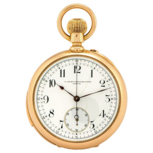 Swiss 18 carat pink gold minute repeater with chronograph Circa 1890