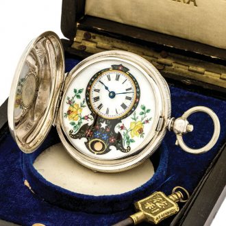 Swiss silver watch with pendulum for Chinese market Circa 1905