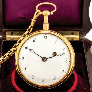 Swiss 18K gold quarter repeating verge pocket watch Circa 1810