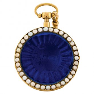 French gold, enamel and pearl quarter repeater Circa 1815
