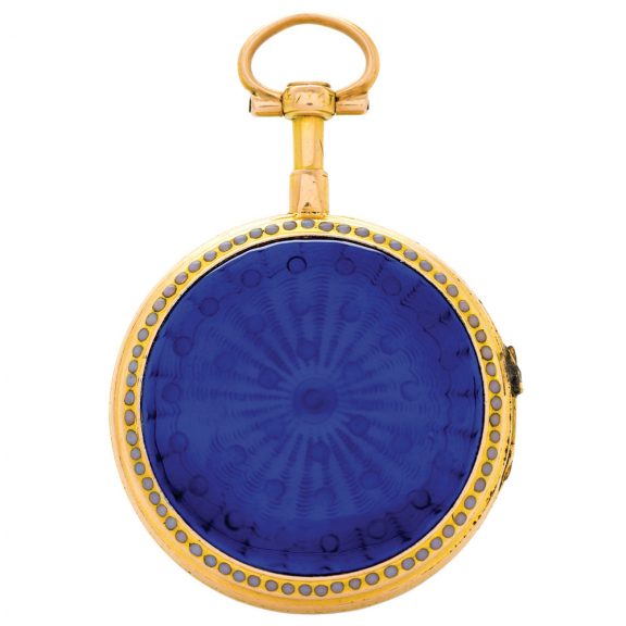 French gold and enamel verge pendant watch Circa 1780