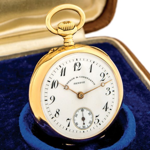 Small Swiss 18 carat gold keyless pendant watch Circa 1900