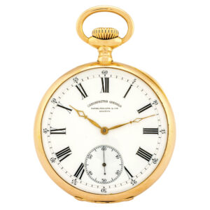 Swiss gold keyless pocket lever Royal chronometer Circa 1900
