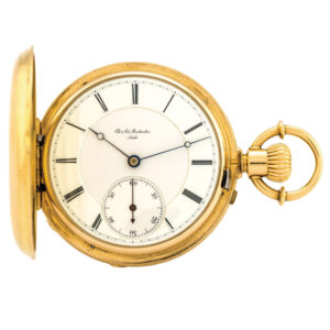 Swiss gold pocket watch with one-minute tourbillion Circa 1870