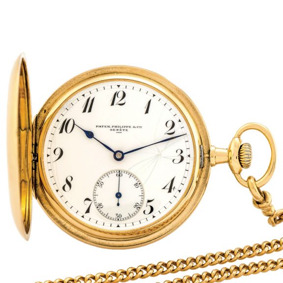 Swiss pink gold hunting cased keyless pocket watch Circa 1912 Swiss pink gold hunting cased keyless pocket watch Circa 1912
