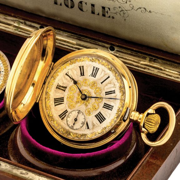 Swiss gold watch made for the South American market Circa 1890