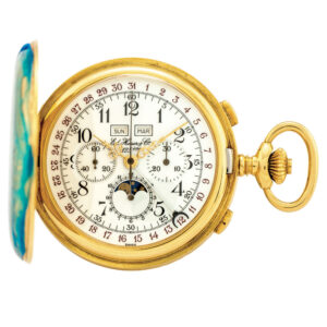 Swiss gold new old stock chronograph and register Circa 1980