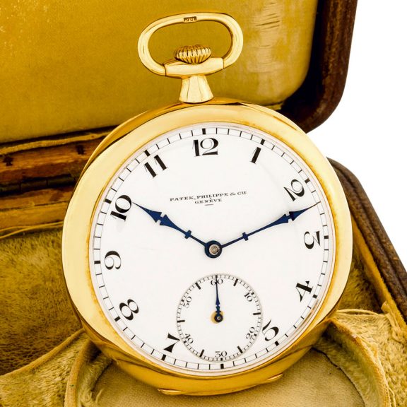 Swiss 18 carat yellow gold keyless pocket watch Circa 1918