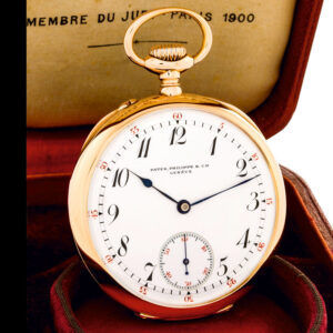 Swiss 18 carat pink gold keyless lever pocket watch Circa 1910