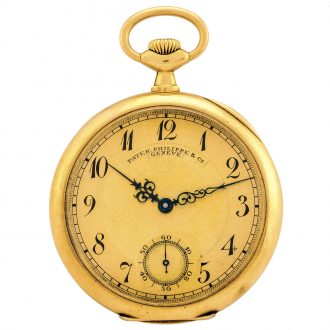 Swiss gold dress watch with champlevé enamel monogram Circa 1908