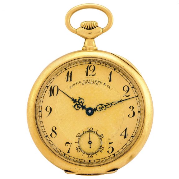 Swiss gold dress watch with champlevé enamel monogram Circa 1908