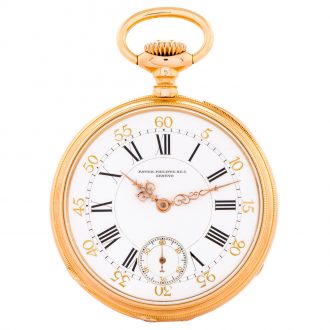 Swiss gold Louis XVI keyless pocket watch Circa 1877