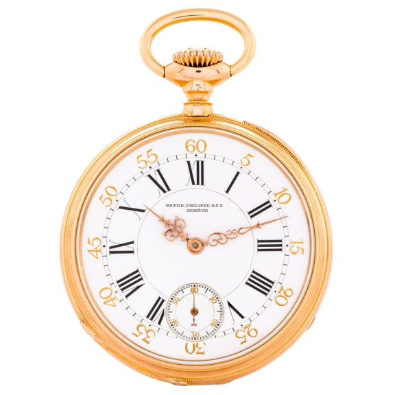 Swiss gold Louis XVI keyless pocket watch Circa 1877