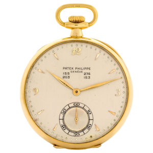 Swiss gold open faced with specially made dial Circa 1930