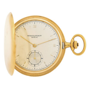 Swiss yellow gold hunter with lever escapement Circa 1912